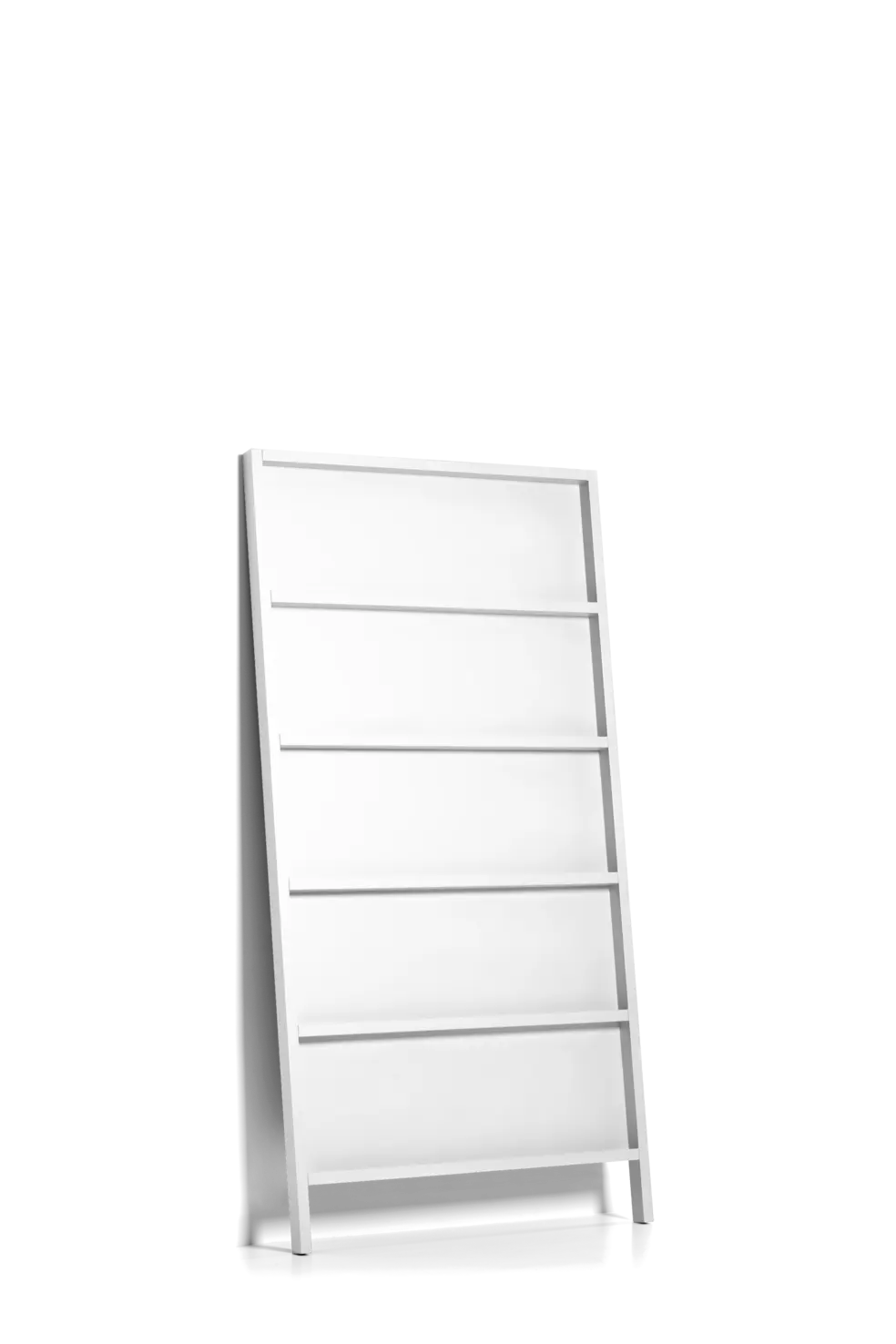 Oblique Small bookshelf traffic white